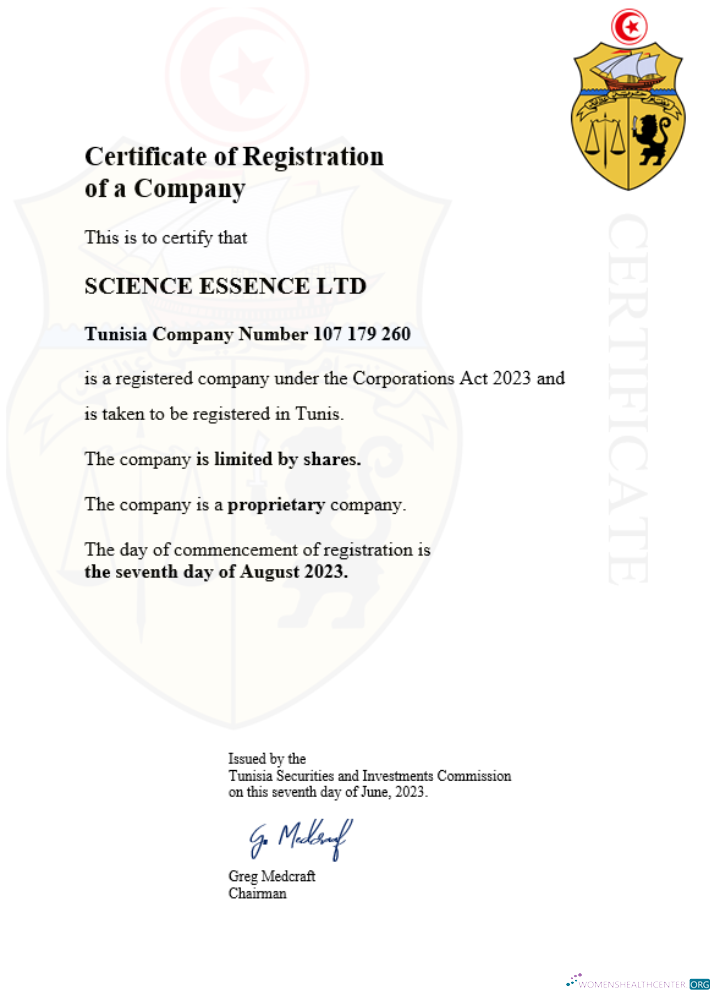 Download Tunisia business registration certificate Word and PDF template Photoshop template